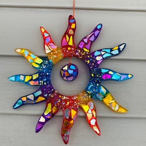 Rainbow sun SunCatcher..gifts .. SunCatcher.. blingthingzbylori.. whirligigs wind spinner.. Father’s Day gifts .. tiki bar decoration..gifts